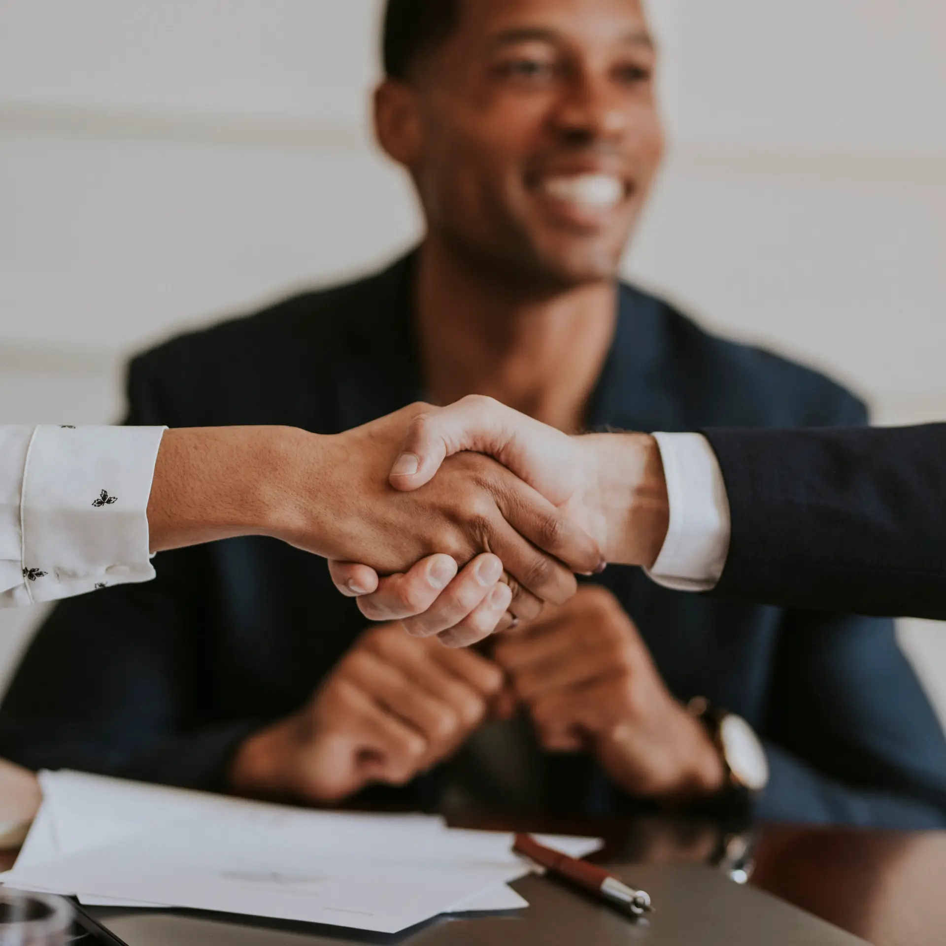 Business partners completing an agreement